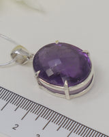 Brazilian Amethyst Sacred Wisdom Pendant – 0.925 Sterling Silver