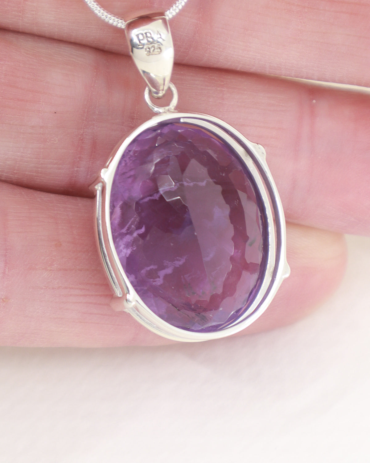 Brazilian Amethyst Sacred Wisdom Pendant – 0.925 Sterling Silver