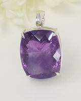 Brazilian Amethyst Sterling Silver Statement Pendant – Violet Temple