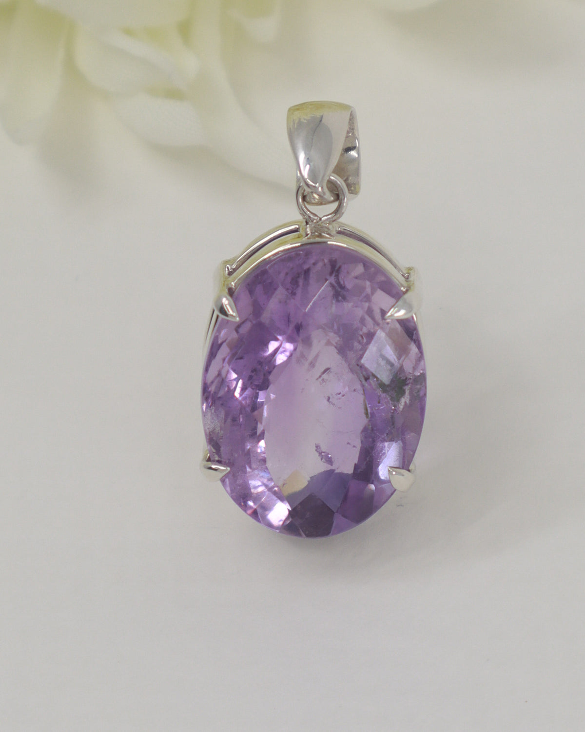 Brazilian Amethyst Sterling Silver Pendant – Lavender Spirit