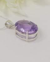 Brazilian Amethyst Sterling Silver Pendant – Lavender Spirit