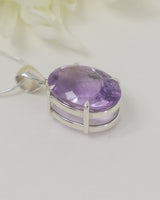 Brazilian Amethyst Sterling Silver Pendant – Lavender Spirit