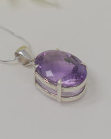 Brazilian Amethyst Sterling Silver Pendant – Lavender Spirit