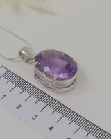 Brazilian Amethyst Sterling Silver Pendant – Lavender Spirit