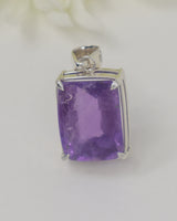 Brazilian Amethyst Sterling Silver Pendant – Violet Portal