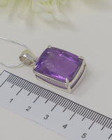 Brazilian Amethyst Sterling Silver Pendant – Violet Portal