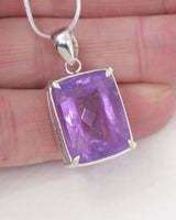 Brazilian Amethyst Sterling Silver Pendant – Violet Portal