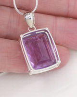 Brazilian Amethyst Sterling Silver Pendant – Violet Portal