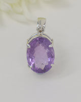 Brazilian Amethyst Sterling Silver Pendant – Lavender Light