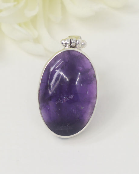 Amethyst Sterling Silver Pendant | Violet Wisdom & Spiritual Protection