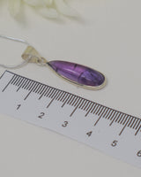 Amethyst Teardrop Sterling Silver Pendant | Calm & Intuition