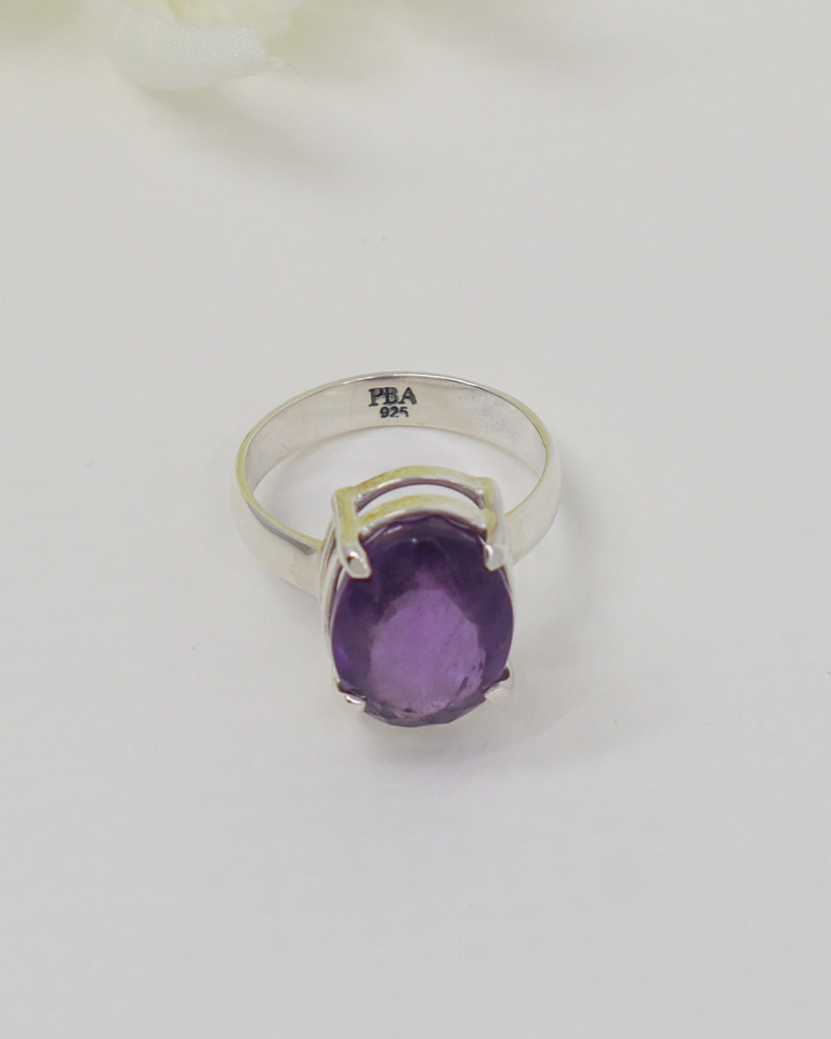Brazilian Amethyst Sterling Silver Ring – Wisdom & Spiritual Clarity | Size 7