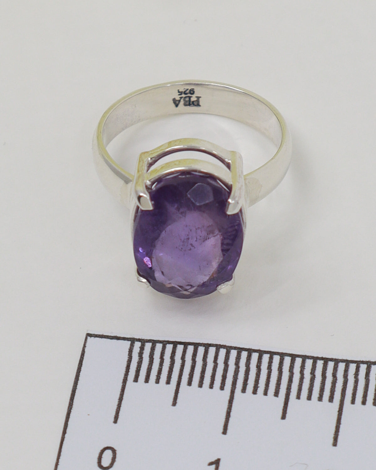 Brazilian Amethyst Sterling Silver Ring – Wisdom & Spiritual Clarity | Size 7