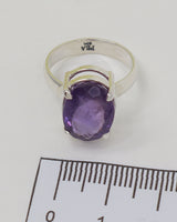 Brazilian Amethyst Sterling Silver Ring – Wisdom & Spiritual Clarity | Size 7