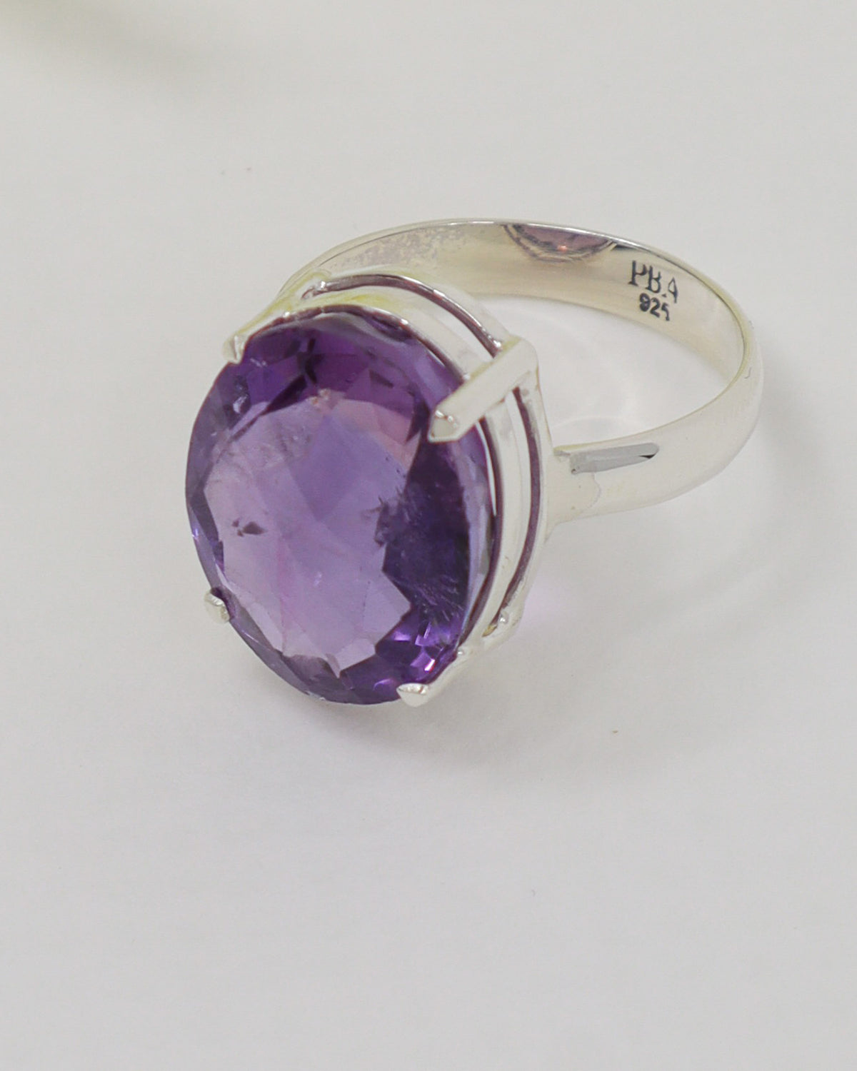 Brazilian Amethyst Statement Ring – Spiritual Wisdom & Clarity | Size 9