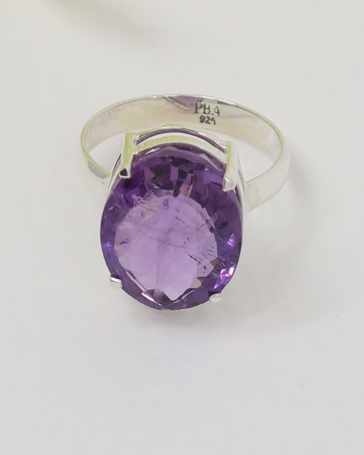 Brazilian Amethyst Statement Ring – Spiritual Wisdom & Clarity | Size 9