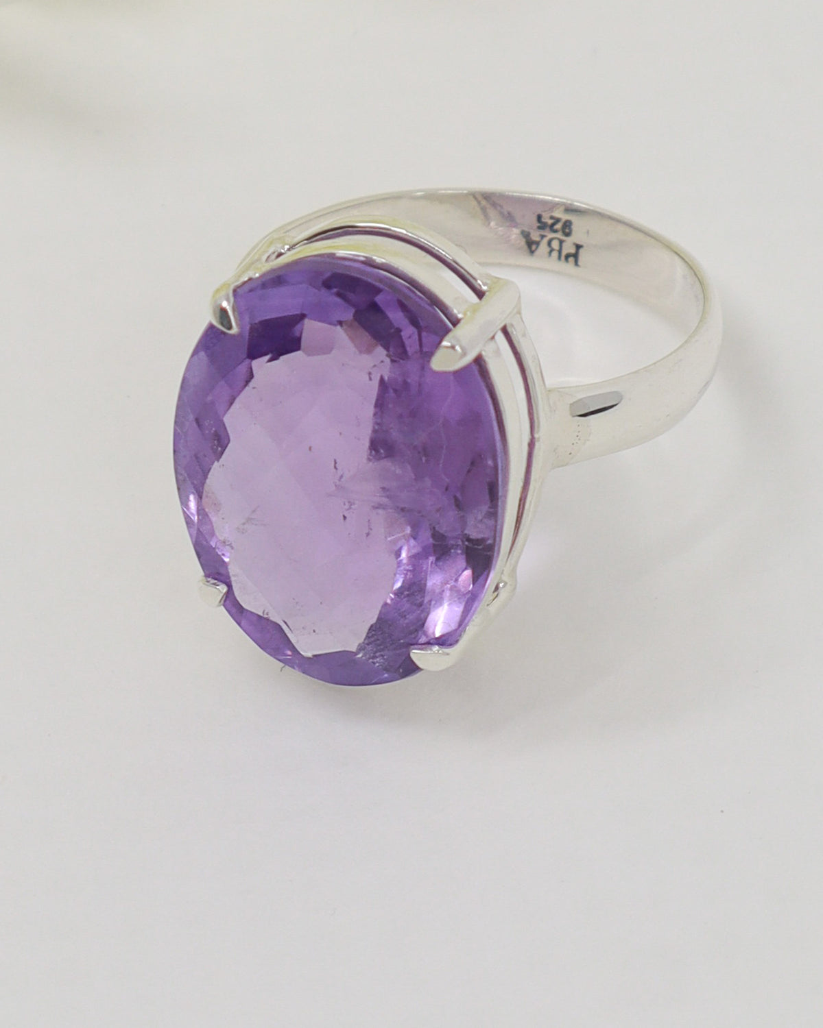 Brazilian Amethyst Sterling Silver Ring | Size 10 | Intuition