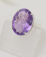 Brazilian Amethyst Sterling Silver Ring | Size 10 | Intuition
