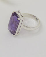 Brazilian Amethyst Sterling Silver Ring – Size 6