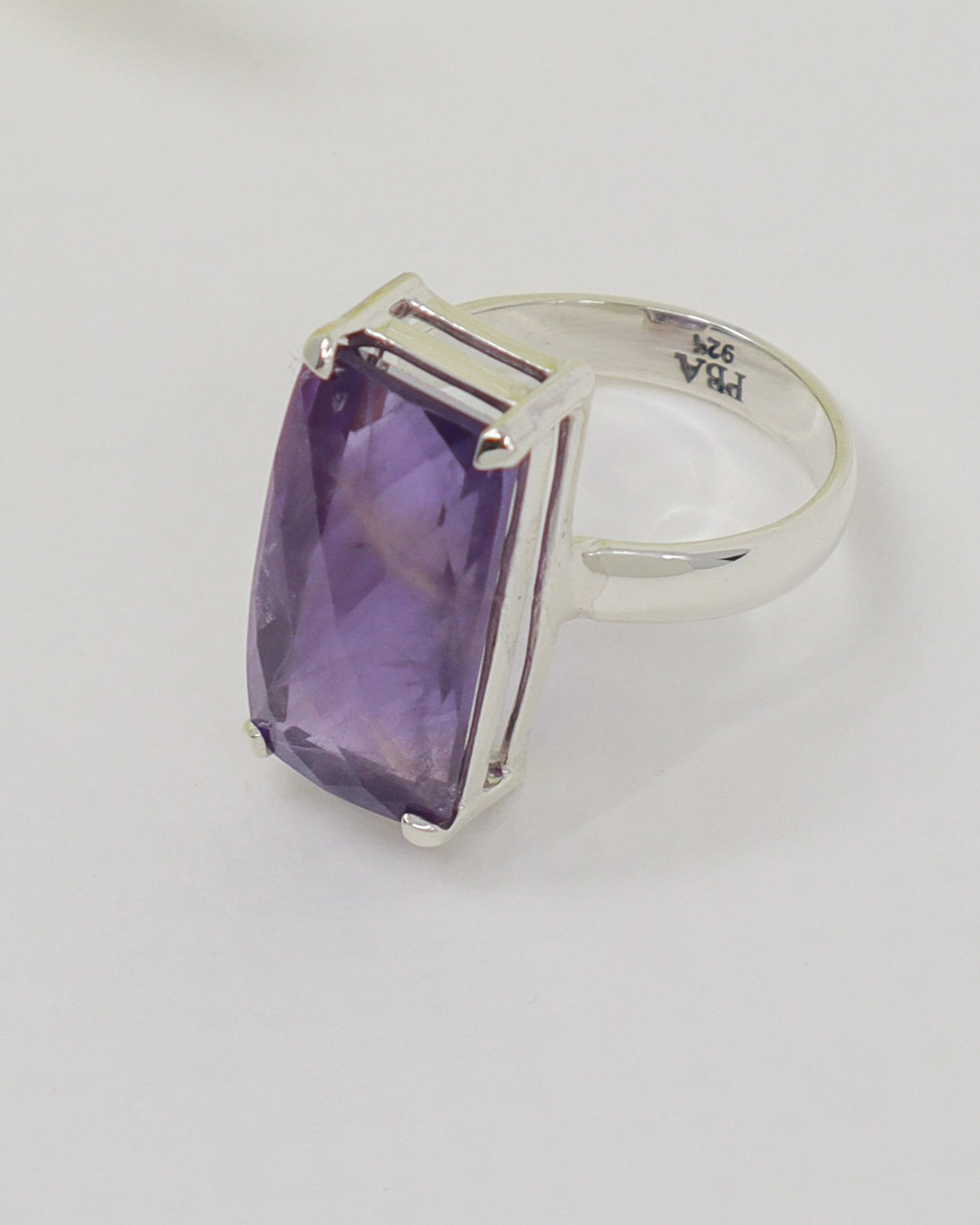 Brazilian Amethyst Sterling Silver Ring – Size 6