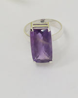 Brazilian Amethyst Sterling Silver Ring – Size 6