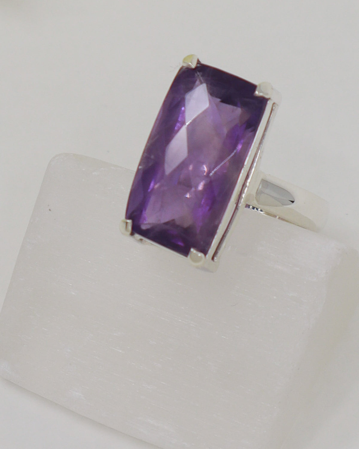 Brazilian Amethyst Sterling Silver Ring – Size 6