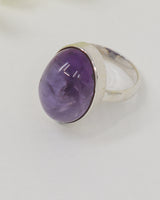 Brazilian Amethyst Sterling Silver Ring – Size 7