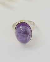 Brazilian Amethyst Sterling Silver Ring – Size 7