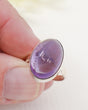 Brazilian Amethyst cabochon ring size 7 in .925 sterling silver with natural purple oval gemstone – crystal jewellery Australia.