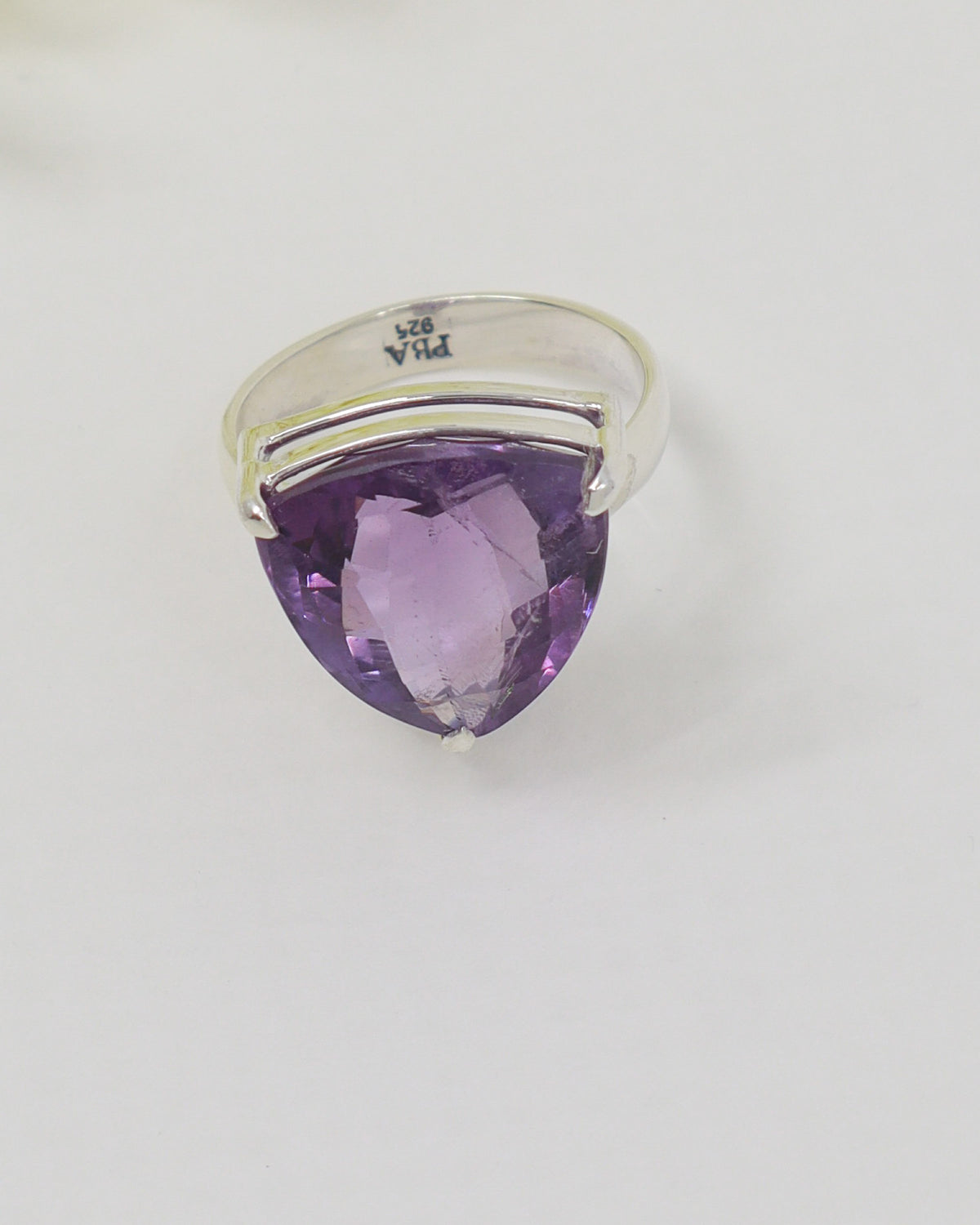 Brazilian Amethyst Sterling Silver Ring – Violet Wisdom | Size 8