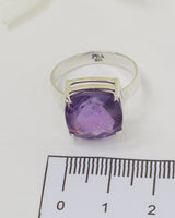 Brazilian Amethyst Sterling Silver Ring – Violet Sanctuary | Size 8