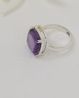 Brazilian Amethyst Sterling Silver Ring – Sacred Stillness | Size 6
