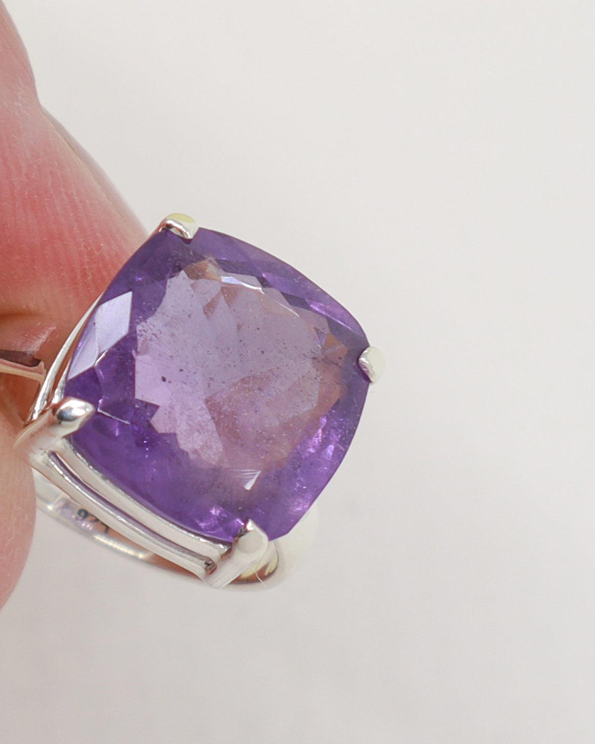 Brazilian Amethyst Sterling Silver Ring – Sacred Stillness | Size 6