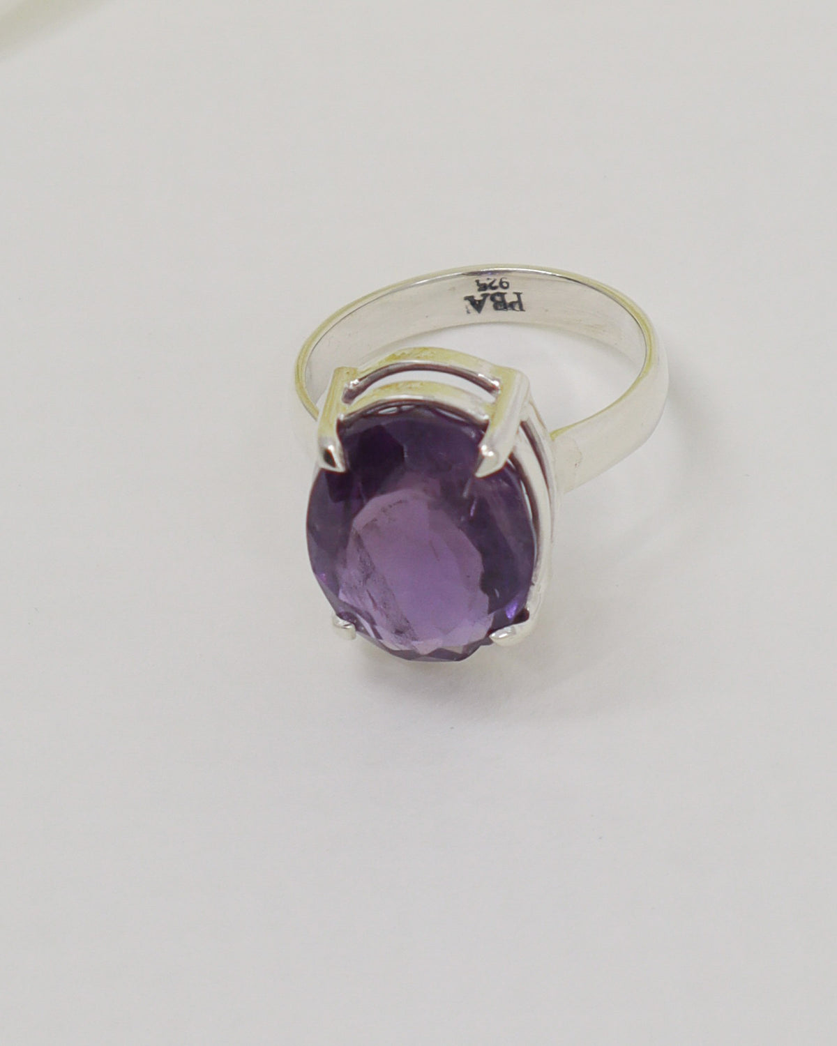 Brazilian Amethyst Sterling Silver Ring – Violet Wisdom | Size 6
