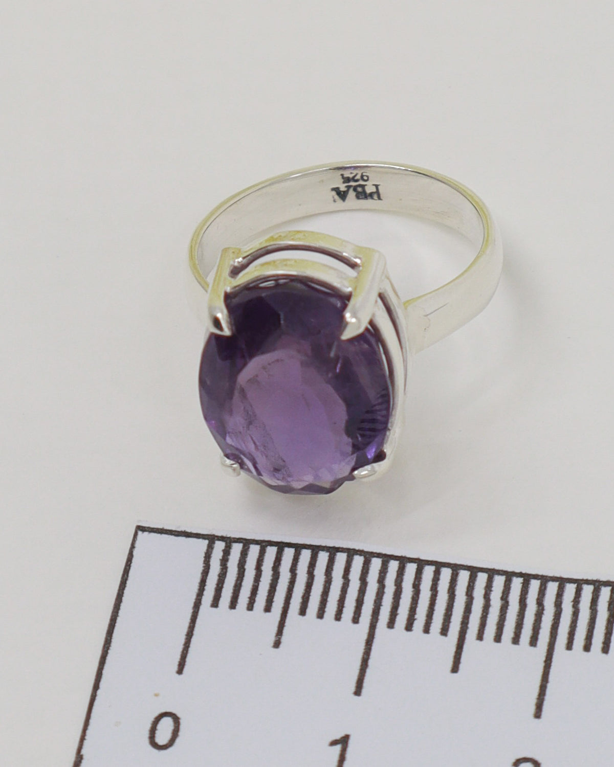 Brazilian Amethyst Sterling Silver Ring – Violet Wisdom | Size 6