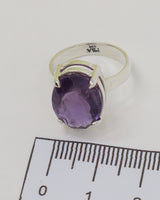 Brazilian Amethyst Sterling Silver Ring – Violet Wisdom | Size 6