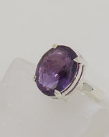 Brazilian Amethyst Sterling Silver Ring – Violet Wisdom | Size 6