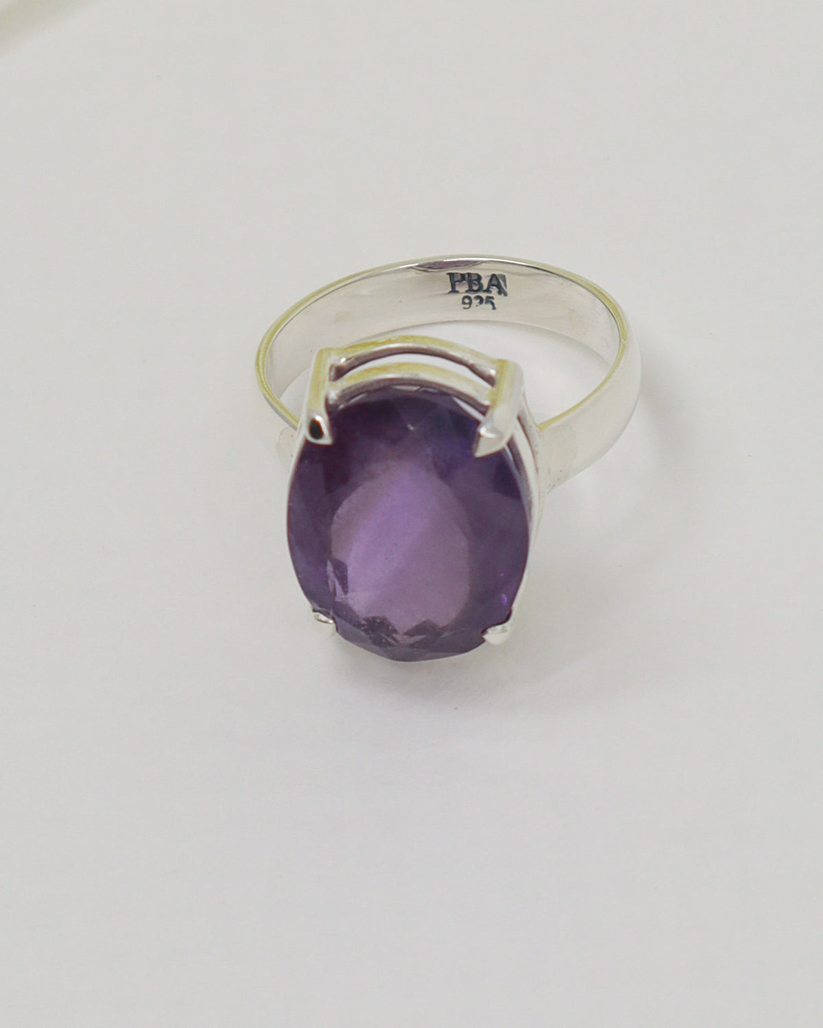 Brazilian Amethyst Sterling Silver Ring – Violet Sanctuary | Size 7