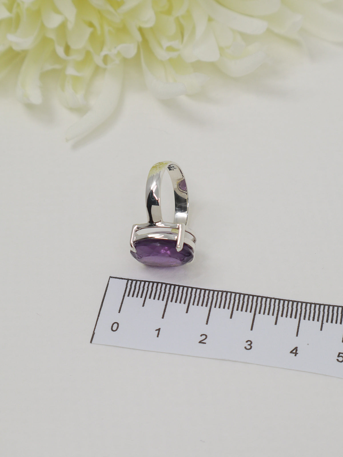 Brazilian Amethyst Sterling Silver Ring – Violet Sanctuary | Size 7