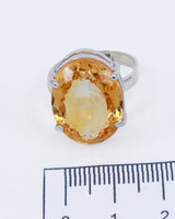 Brazilian Citrine Sterling Silver Ring Size 9 | Abundance & Success
