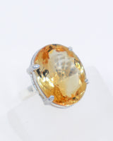 Brazilian Citrine Sterling Silver Ring Size 9 | Abundance & Success