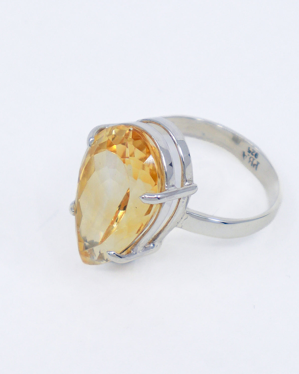 Brazilian Citrine “Solar Empress” Sterling Silver Ring – Size 9