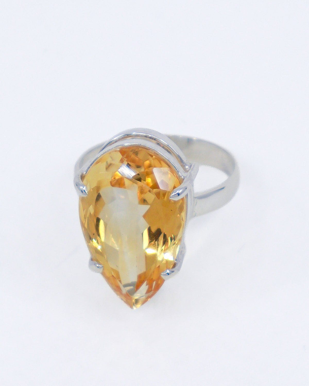 Brazilian Citrine “Solar Empress” Sterling Silver Ring – Size 9