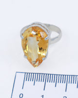 Brazilian Citrine “Solar Empress” Sterling Silver Ring – Size 9