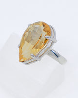 Brazilian Citrine “Solar Empress” Sterling Silver Ring – Size 9