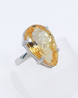 Brazilian Citrine “Solar Empress” Sterling Silver Ring – Size 9