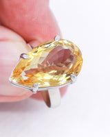 Brazilian Citrine “Solar Empress” Sterling Silver Ring – Size 9