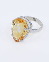 Brazilian Citrine Golden Oracle Sterling Silver Ring – Size 8