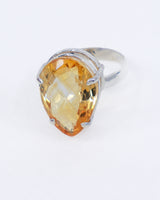Brazilian Citrine Golden Oracle Sterling Silver Ring – Size 8