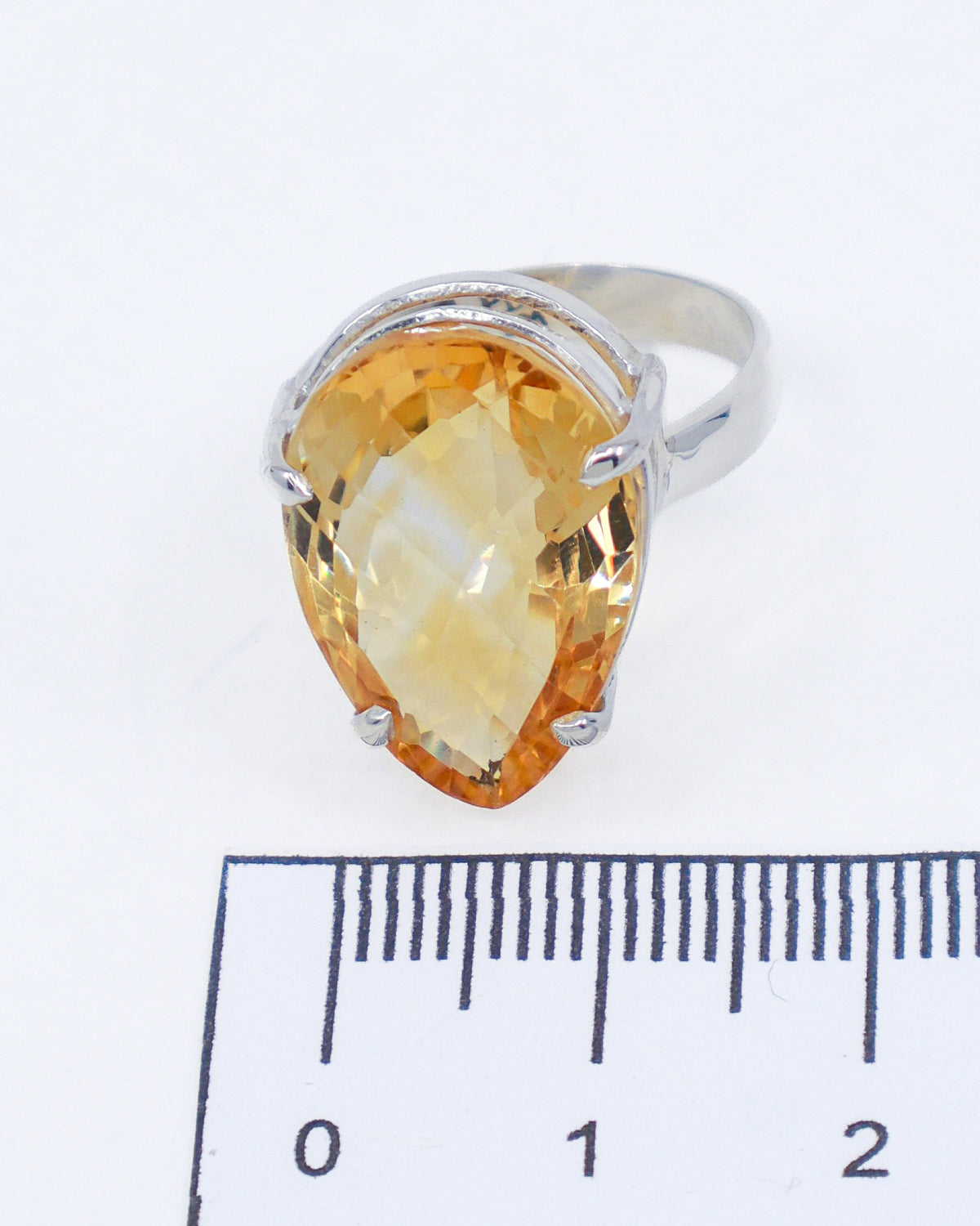 Brazilian Citrine Golden Oracle Sterling Silver Ring – Size 8